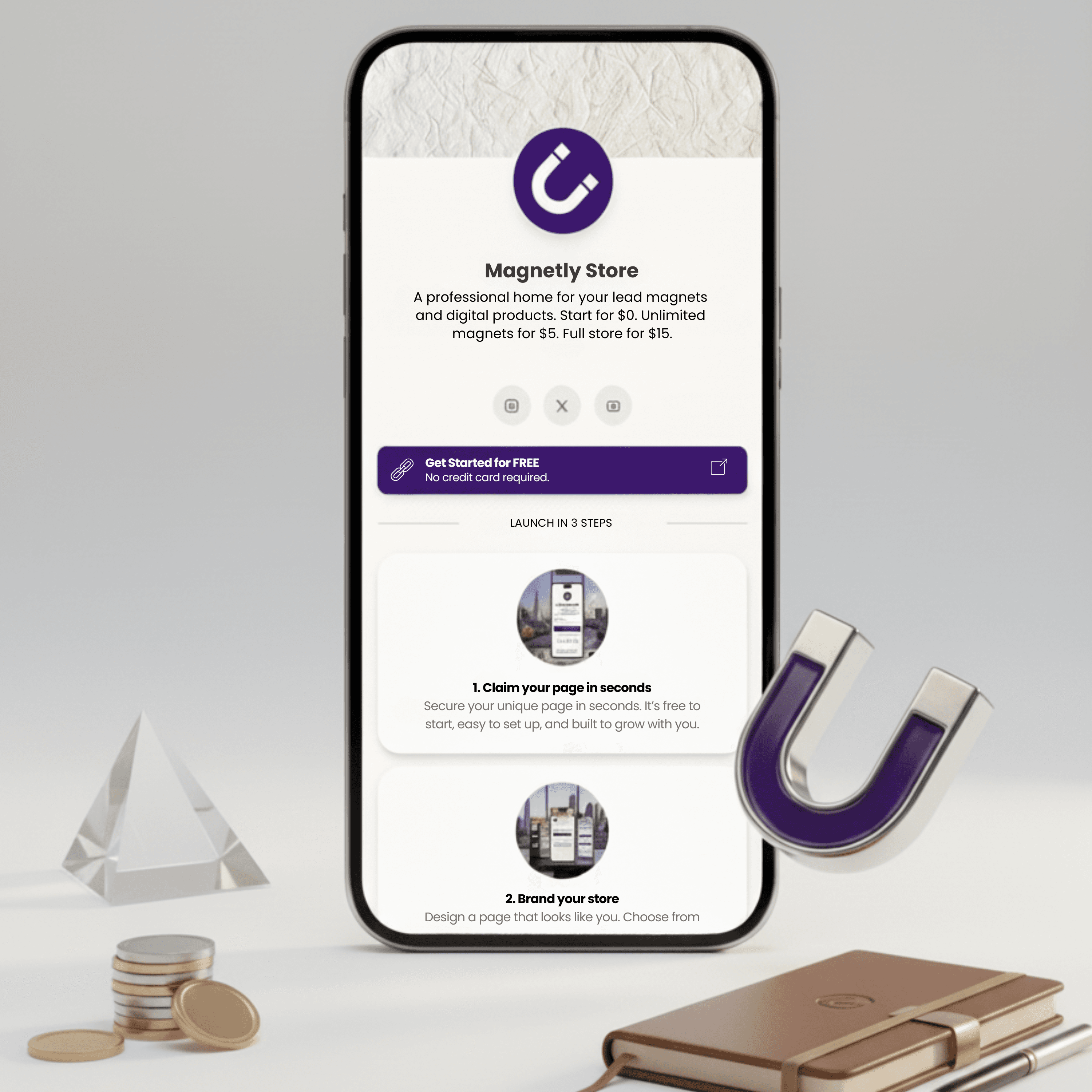 Magnetly Creator Store Mockup